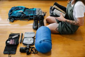 Woman Packing for Midwest Pilgrims Retreat